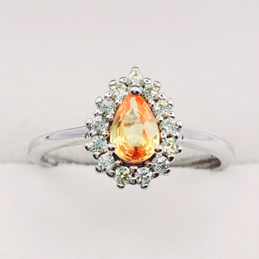Natural Fancy Yellow Sapphire 925 Sterling Silver Ring